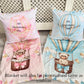 Embroidered Name Hotair Balloon Blue Blanket and pillow sets