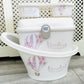 Shnuggle bath personalised set Hotair balloon Purple