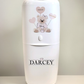 Shnuggle bath personalised set Designer pink bear