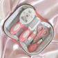 Shnuggle bath personalised set Designer pink bear
