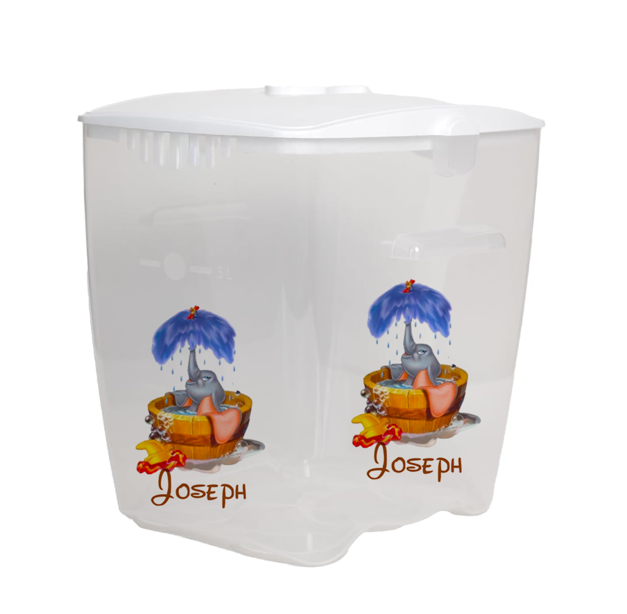 Ok baby bath personalised set D elephant vintage