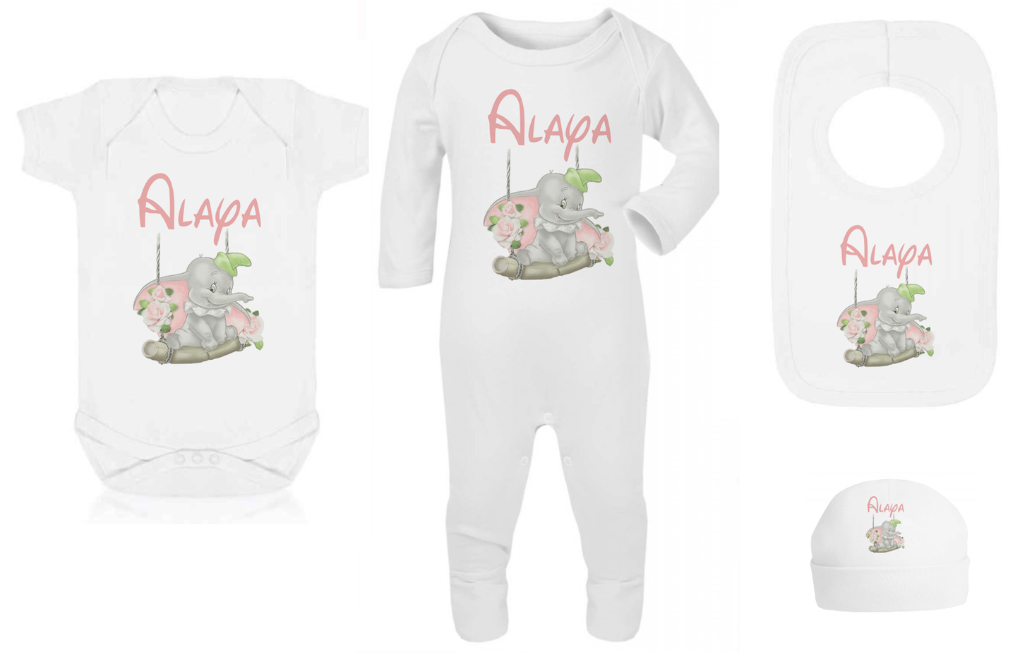 Shnuggle bath personalised set D elephant