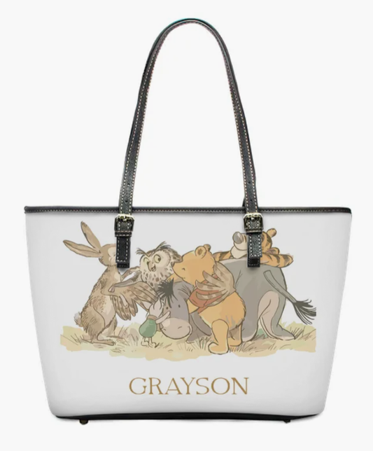 Personalised Vintage Winnie pooh & Friends changing bag