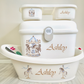 Ok baby bath personalised set Carousal Blue