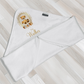 Ok baby bath personalised set Stripe bear Cream