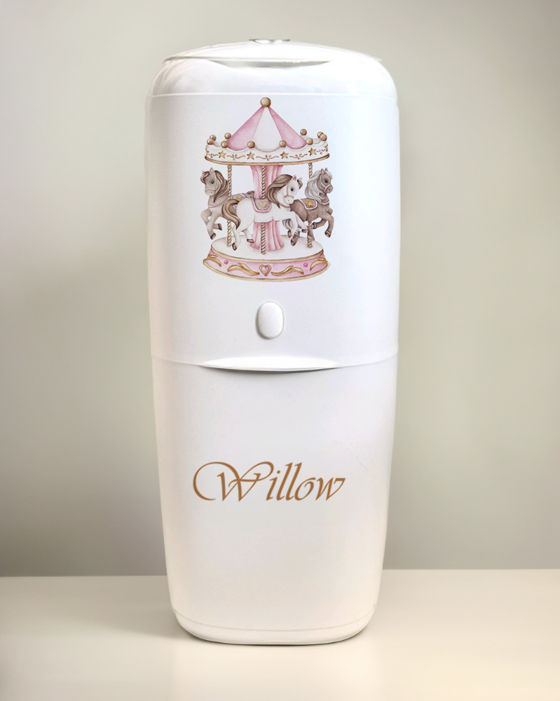 Ok baby bath personalised set Carousal Pink