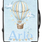 Personalised Hotair Balloon Blue Suitcase and changing bag