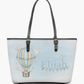Personalised Hotair Balloon Blue Suitcase and changing bag