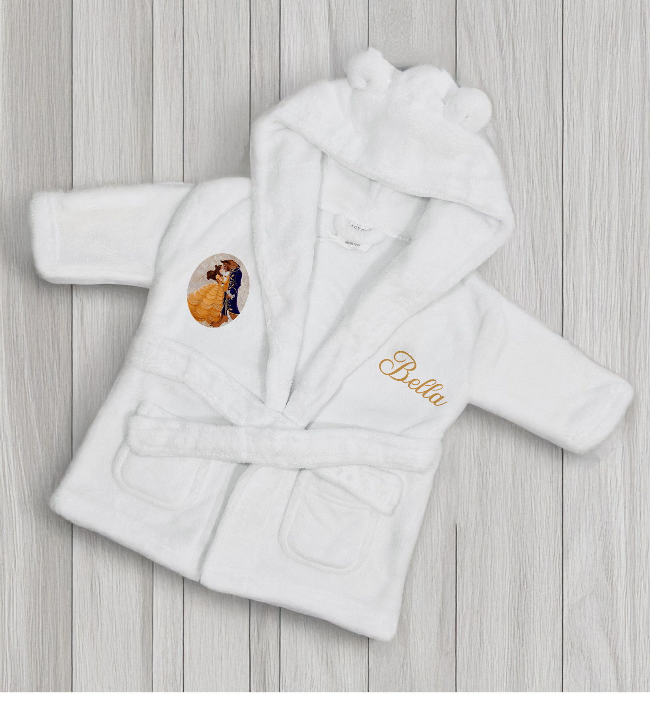 Toddlers shnuggle Personalised bath set Disney Beauty and the Beast 12-4 years