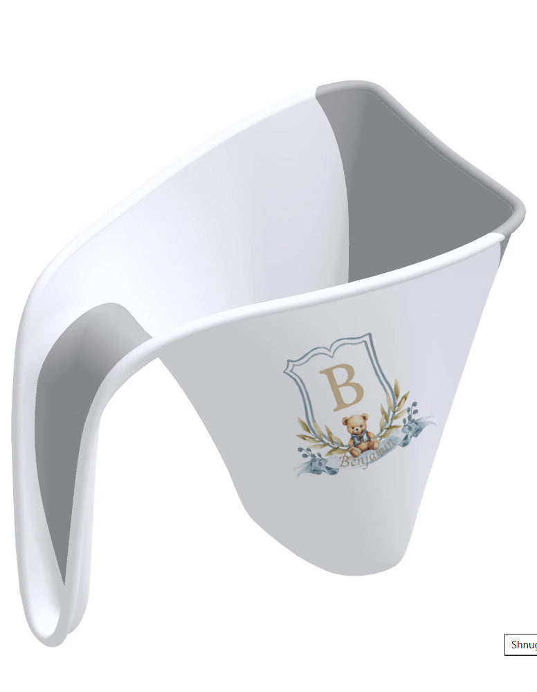 Shnuggle bath personalised set Bear crest