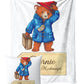 Embroidered name Paddington Bear pillow sets