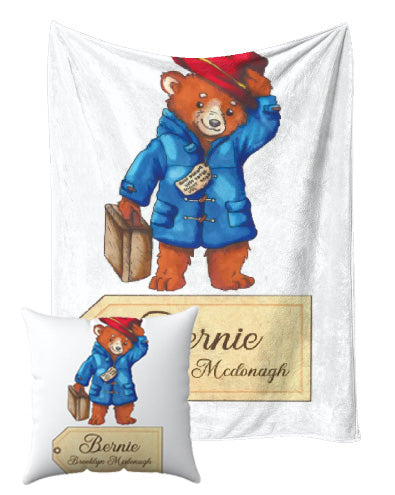 Embroidered name Paddington Bear pillow sets
