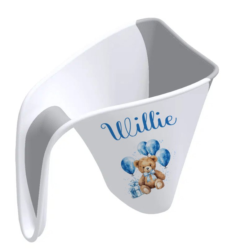 Shnuggle bath personalised set Blue bear