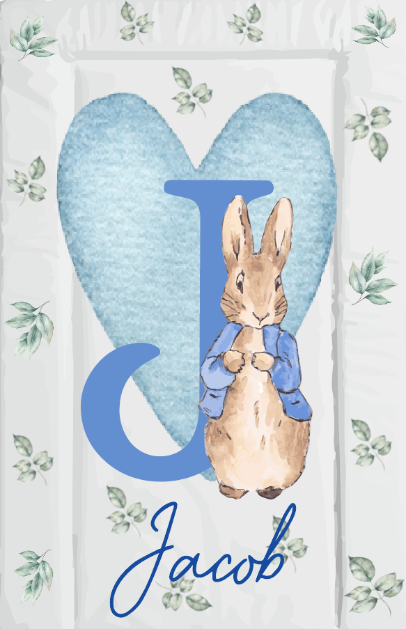 Shnuggle bath personalised set Peter rabbit