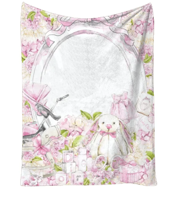 Personalised Lux pink Blanket and pillow sets