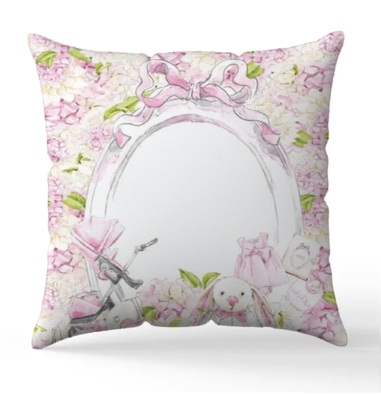 Personalised Lux pink Blanket and pillow sets