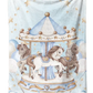 Personalised Carousel Blue Blanket and pillow sets