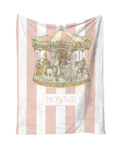 Personalised Vintage carousal pink