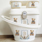 Shnuggle bath personalised set Bear crest