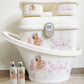 Shnuggle bath personalised set Lux Pink Throne Baby