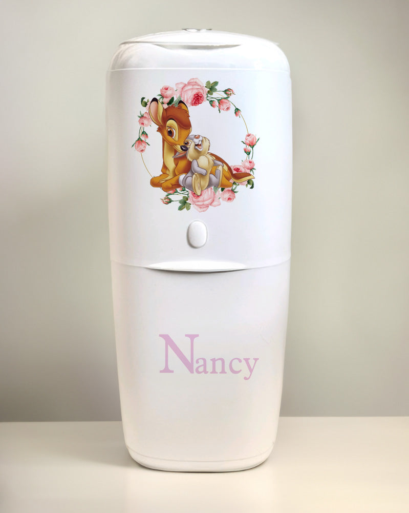 Angelcare Nappy Disposal System with 1 Refill Personalised Disney Bambi