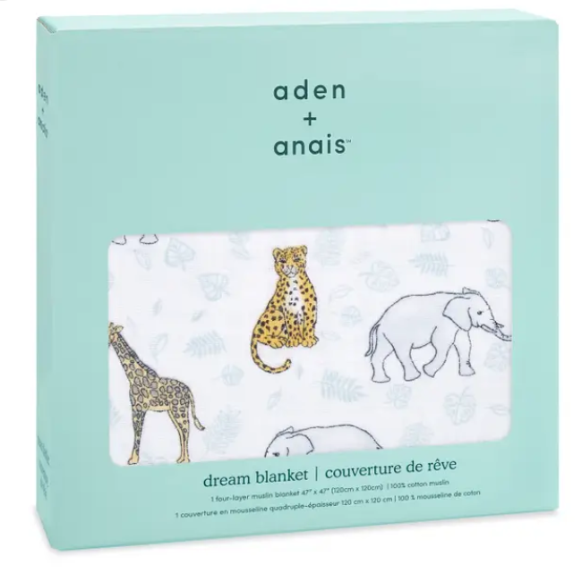 Essentials Cotton Muslin Blanket jungle (120cm)