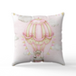 Personalised Hotair balloon pink Blanket and pillow sets