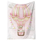 Personalised Hotair balloon pink Blanket and pillow sets