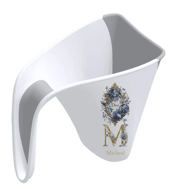 Shnuggle bath personalised set blue/gold rose