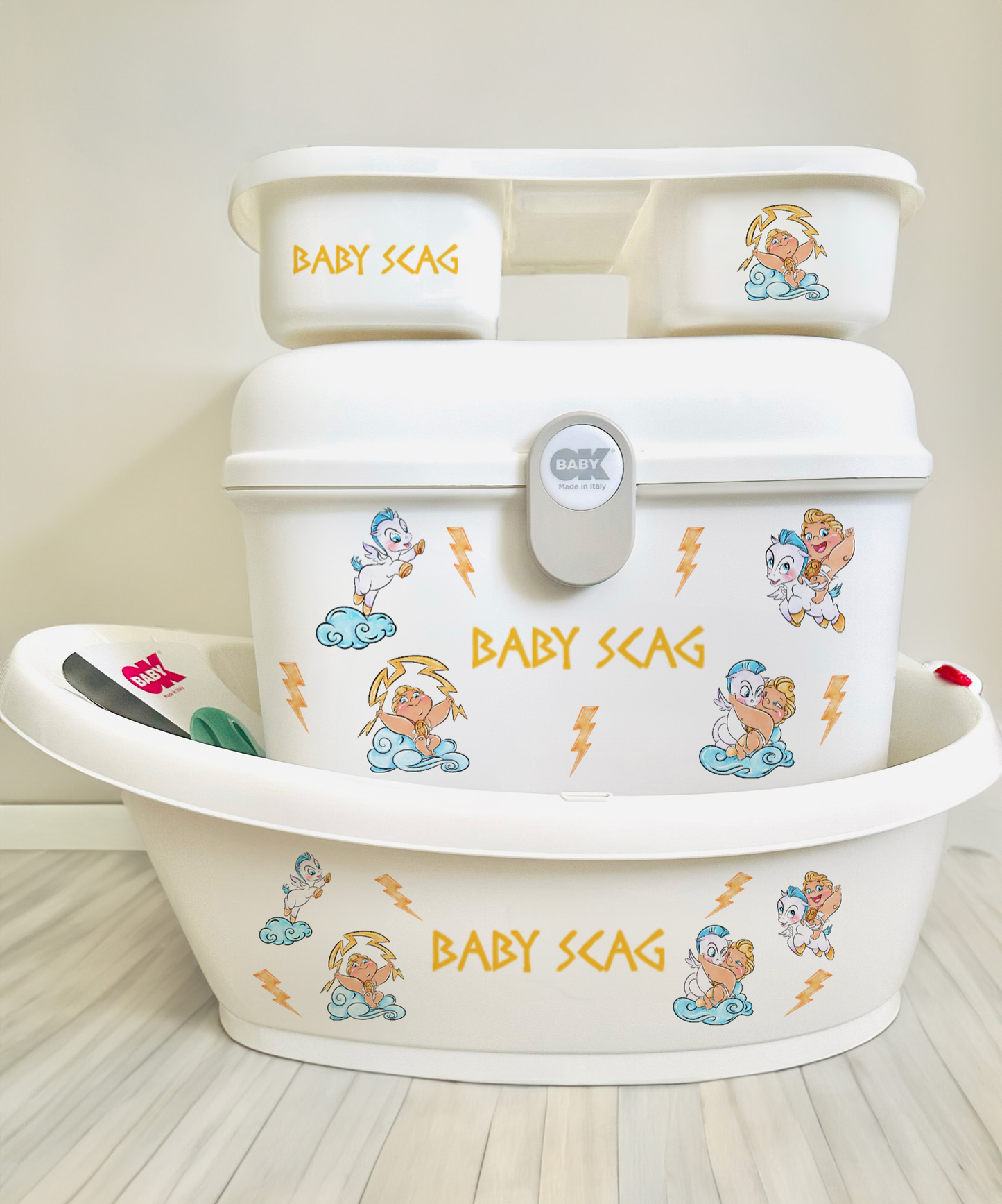 Ok baby bath personalised set D God of thunder