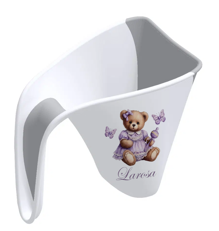 Shnuggle bath personalised set Purple bear