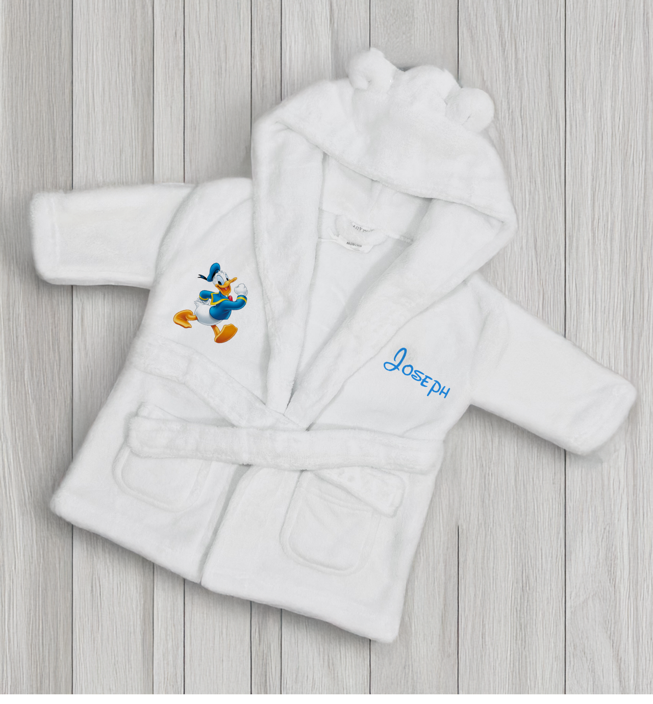 Toddlers shnuggle Personalised bath set Disney Donald Duck 12-4 years