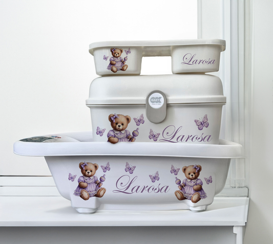 Aqua scale & Ok Baby Purple bear