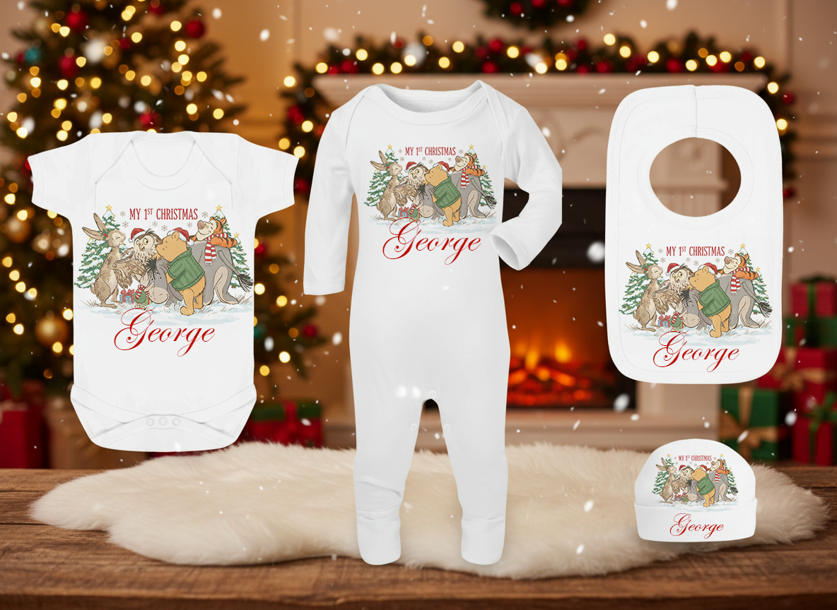 Christmas Winnie the pooh and friend grow set