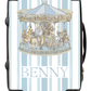 Personalised Suitcase vintage carousal blue