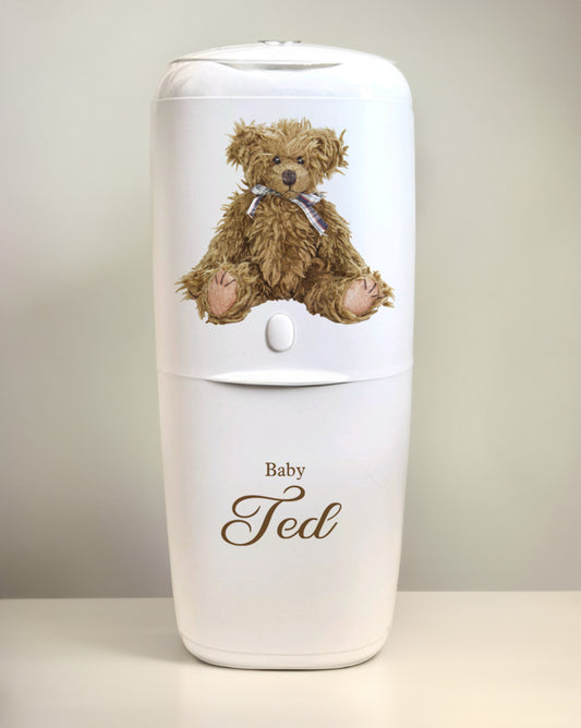 Angelcare Nappy Disposal System with 1 Refill Personalised tatty teddy