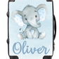 Personalised Suitcase Elephant Blue