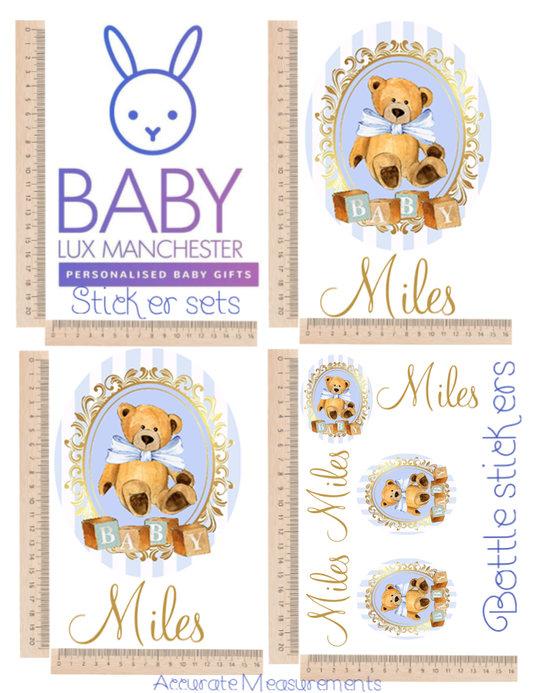 Stripe bear blue