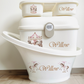 Shnuggle bath personalised set Carousal Pink