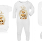 Ok baby bath personalised set Stripe bear Cream
