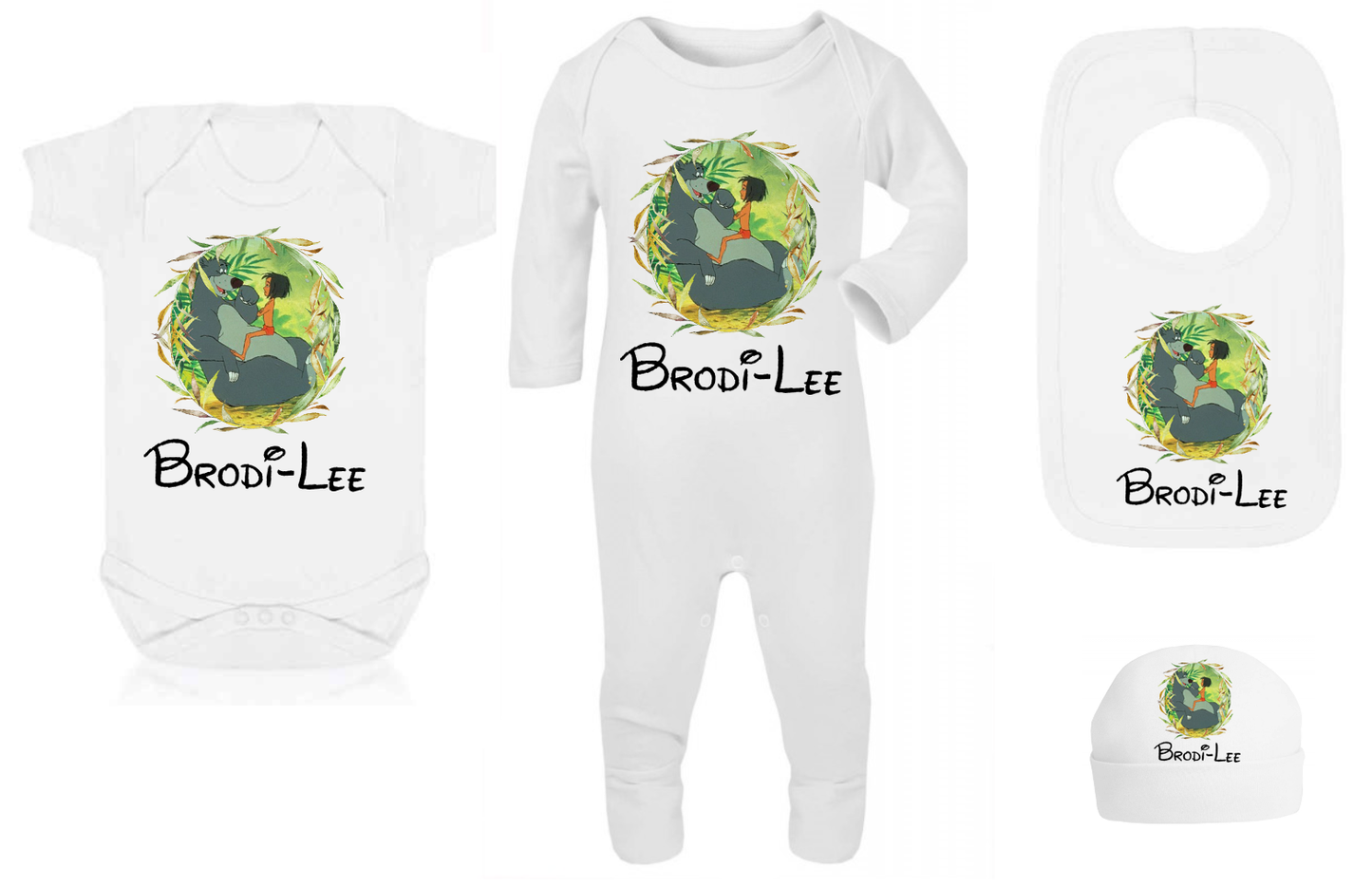 Shnuggle bath personalised set D jungle