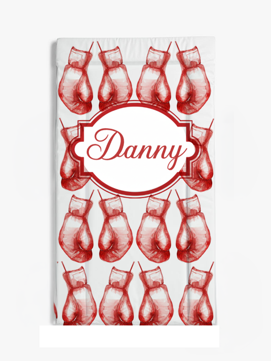 boxing glove red changing mat