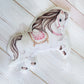 3d cuddle cushion horse pink
