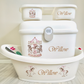 Ok baby bath personalised set Carousal Pink