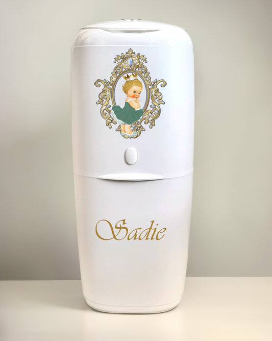 Angelcare Nappy Disposal System with 1 Refill Personalised Princess