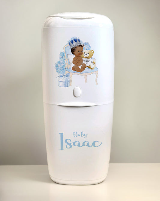 Angelcare Nappy Disposal System with 1 Refill Personalised Throne Prince