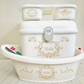 Ok baby bath personalised Swirl Gold