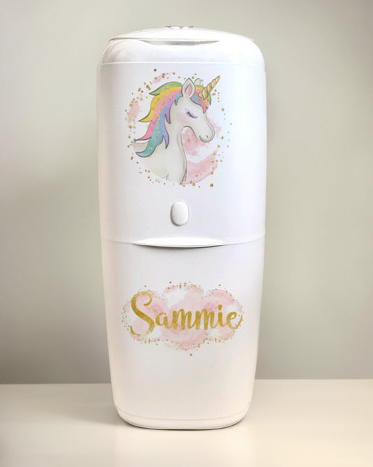 Angelcare Nappy Disposal System with 1 Refill Personalised Unicorn