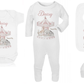 Shnuggle bath personalised set Watercolour carousal pink