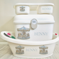 Ok baby bath personalised set vintage carousal Blue